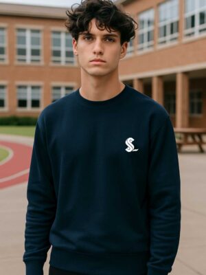 Sakıp Sabancı Anadolu Lisesi Lacivert Sıfır Yaka Sweatshirt