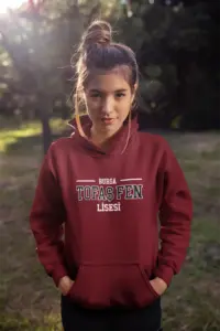 Bursa Tofaş Fen Lisesi Bordo Kapüşonlu Sweatshirt – Genç ve Şık Stil