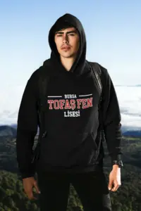 Bursa Tofaş Fen Lisesi Siyah Kapüşonlu Sweatshirt - Tarzını Okulda da Yansıt!