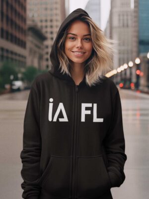 İstanbul Atatürk Fen Lisesi Fermuarlı Siyah Kapşonlu Sweatshirt