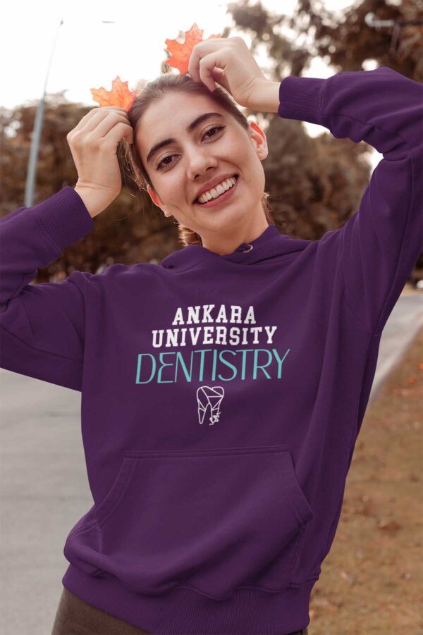 Ankara Üniversitesi Diş Hekimliği Kapşonlu Sweatshirt - Görsel 2