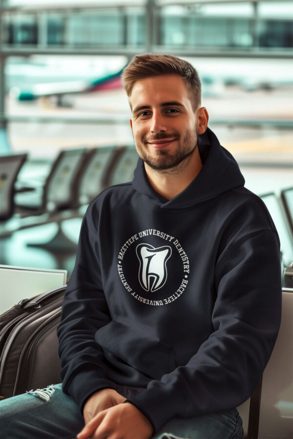Hacettepe Üniversitesi Diş Hekimliği Kapşonlu Sweatshirt - Görsel 2